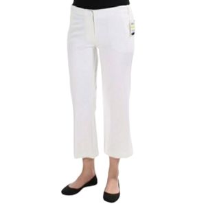 NWT BAR III Washed White Provence Cropped  Culottes Pants Women's Size 2